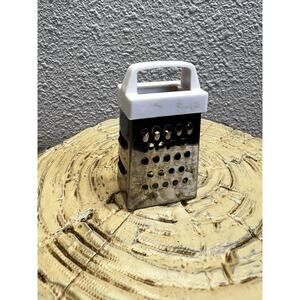 Miniature Metal Box Grater Dollhouse Kitchen Accessory Charm 1:12 Scale